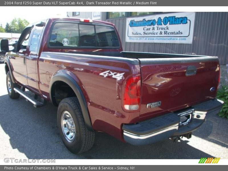 Dark Toreador Red Metallic / Medium Flint 2004 Ford F250 Super Duty XLT SuperCab 4x4