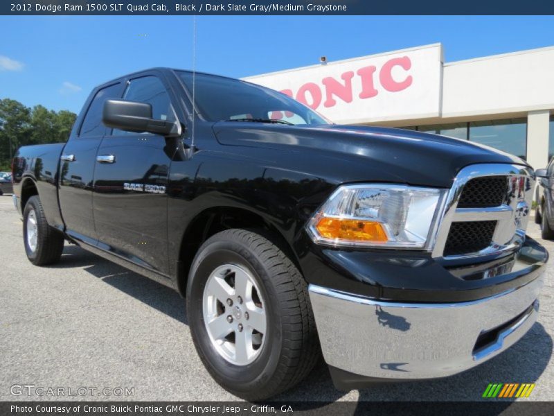 Black / Dark Slate Gray/Medium Graystone 2012 Dodge Ram 1500 SLT Quad Cab
