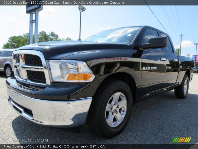 Black / Dark Slate Gray/Medium Graystone 2012 Dodge Ram 1500 SLT Quad Cab