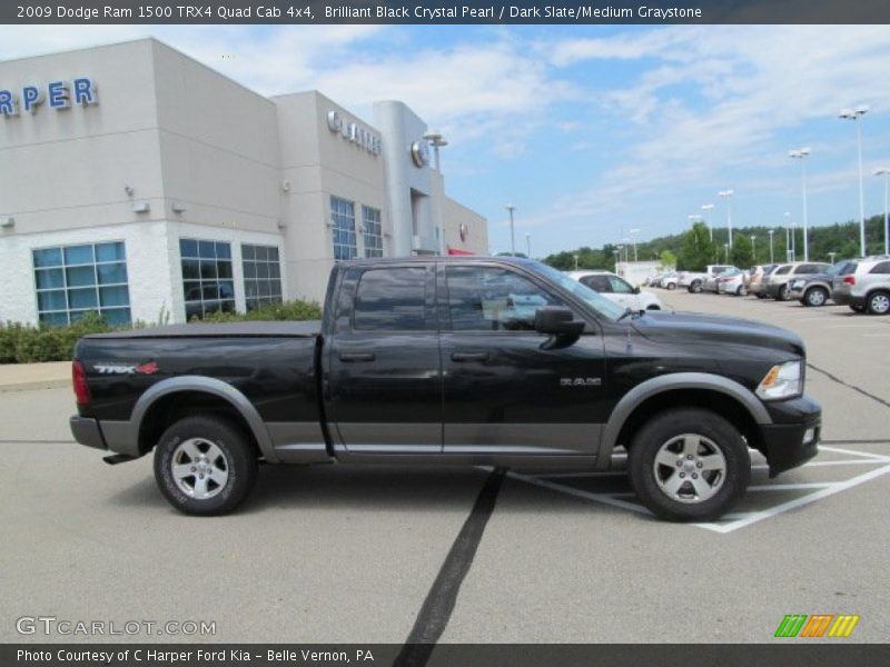 Brilliant Black Crystal Pearl / Dark Slate/Medium Graystone 2009 Dodge Ram 1500 TRX4 Quad Cab 4x4