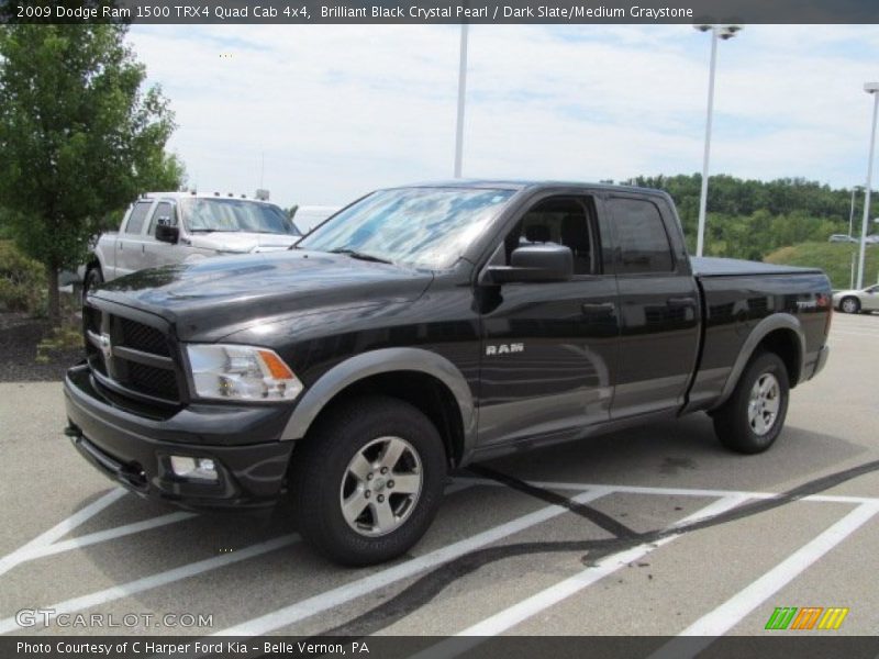Brilliant Black Crystal Pearl / Dark Slate/Medium Graystone 2009 Dodge Ram 1500 TRX4 Quad Cab 4x4