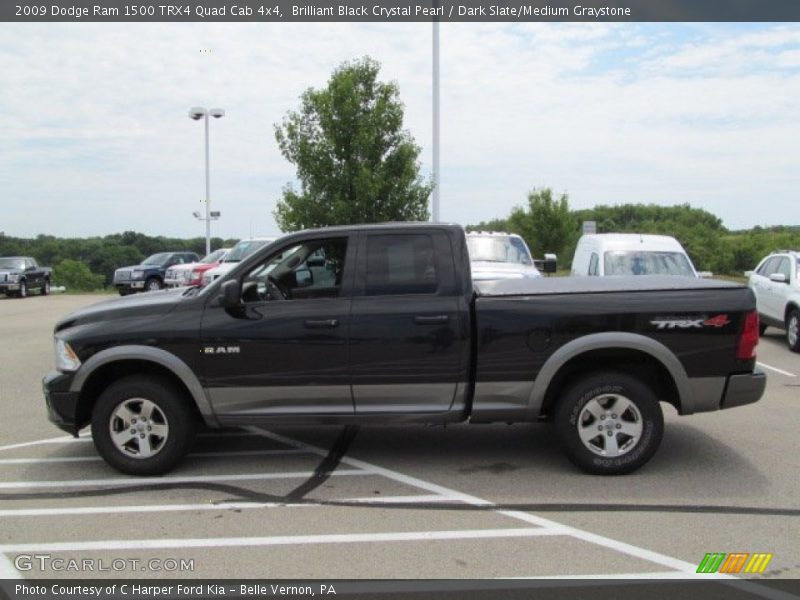 Brilliant Black Crystal Pearl / Dark Slate/Medium Graystone 2009 Dodge Ram 1500 TRX4 Quad Cab 4x4