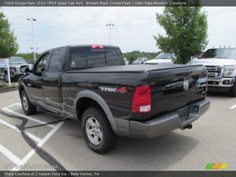 Brilliant Black Crystal Pearl / Dark Slate/Medium Graystone 2009 Dodge Ram 1500 TRX4 Quad Cab 4x4