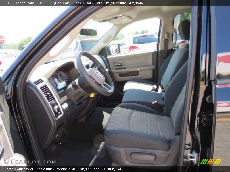 Black / Dark Slate Gray/Medium Graystone 2012 Dodge Ram 1500 SLT Quad Cab