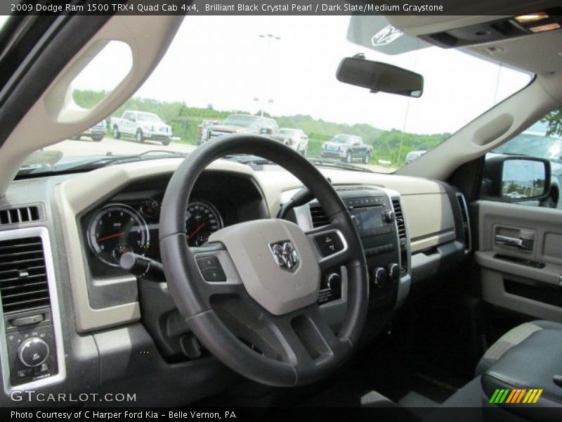 Brilliant Black Crystal Pearl / Dark Slate/Medium Graystone 2009 Dodge Ram 1500 TRX4 Quad Cab 4x4