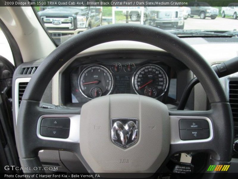 Brilliant Black Crystal Pearl / Dark Slate/Medium Graystone 2009 Dodge Ram 1500 TRX4 Quad Cab 4x4