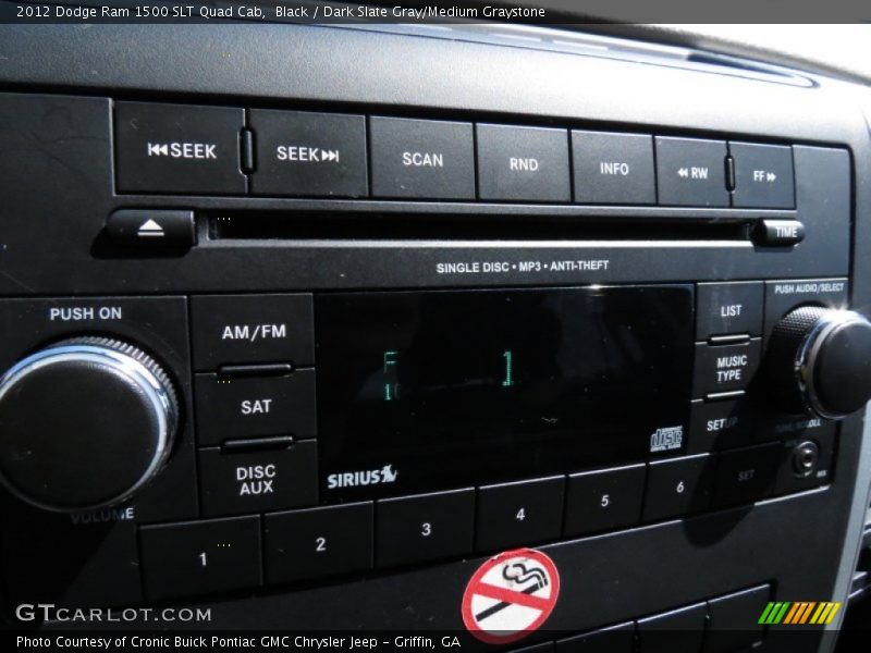 Black / Dark Slate Gray/Medium Graystone 2012 Dodge Ram 1500 SLT Quad Cab