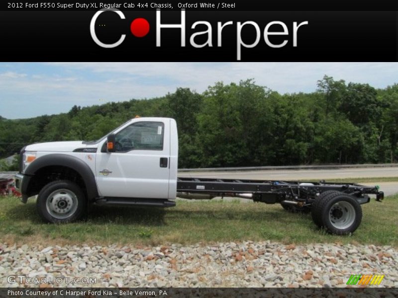 Oxford White / Steel 2012 Ford F550 Super Duty XL Regular Cab 4x4 Chassis