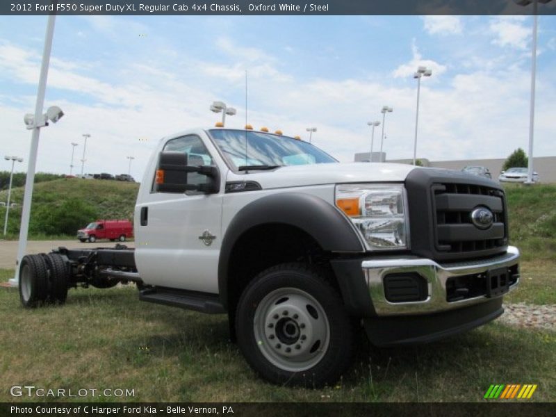 Oxford White / Steel 2012 Ford F550 Super Duty XL Regular Cab 4x4 Chassis