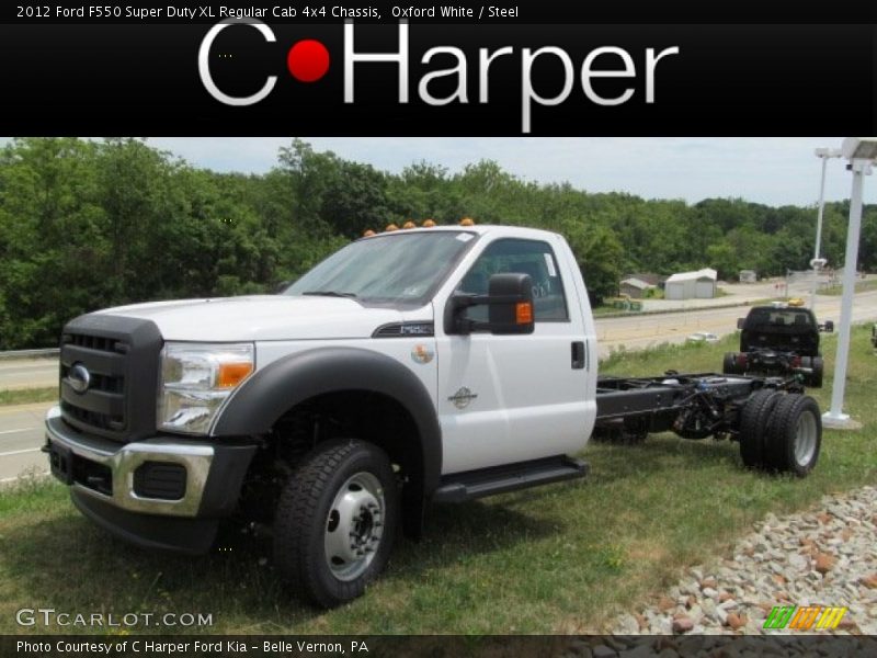 Oxford White / Steel 2012 Ford F550 Super Duty XL Regular Cab 4x4 Chassis