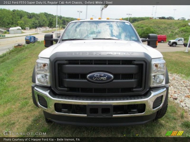 Oxford White / Steel 2012 Ford F550 Super Duty XL Regular Cab 4x4 Chassis