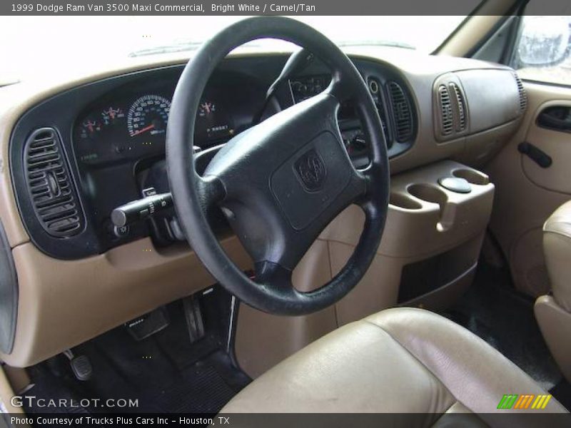 Bright White / Camel/Tan 1999 Dodge Ram Van 3500 Maxi Commercial