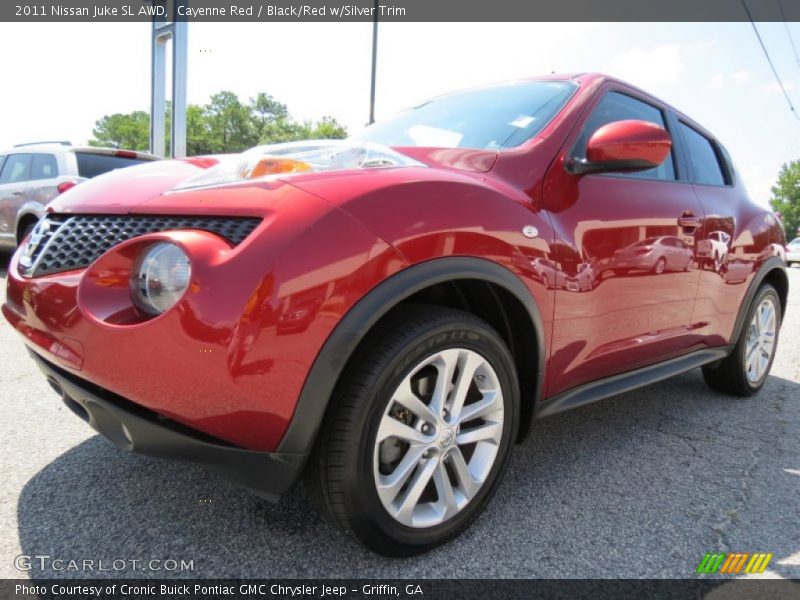 Cayenne Red / Black/Red w/Silver Trim 2011 Nissan Juke SL AWD