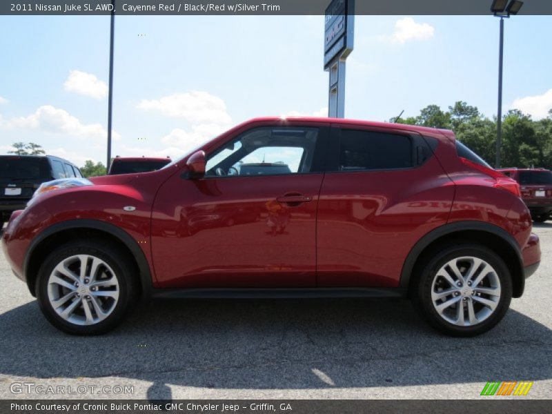Cayenne Red / Black/Red w/Silver Trim 2011 Nissan Juke SL AWD