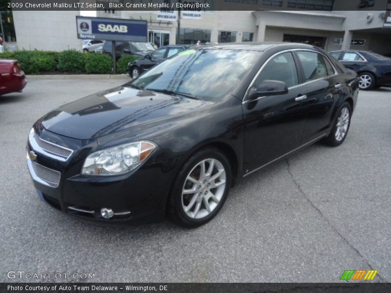 Black Granite Metallic / Ebony/Brick 2009 Chevrolet Malibu LTZ Sedan