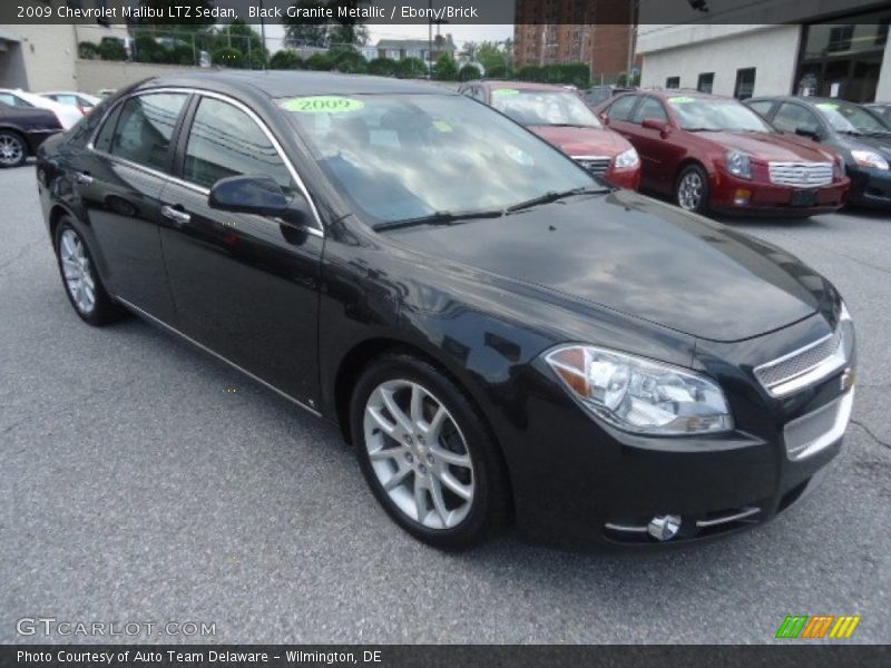 Black Granite Metallic / Ebony/Brick 2009 Chevrolet Malibu LTZ Sedan