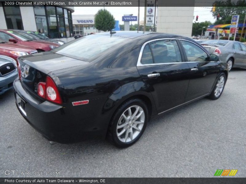 Black Granite Metallic / Ebony/Brick 2009 Chevrolet Malibu LTZ Sedan
