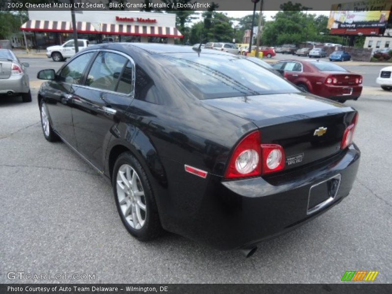 Black Granite Metallic / Ebony/Brick 2009 Chevrolet Malibu LTZ Sedan