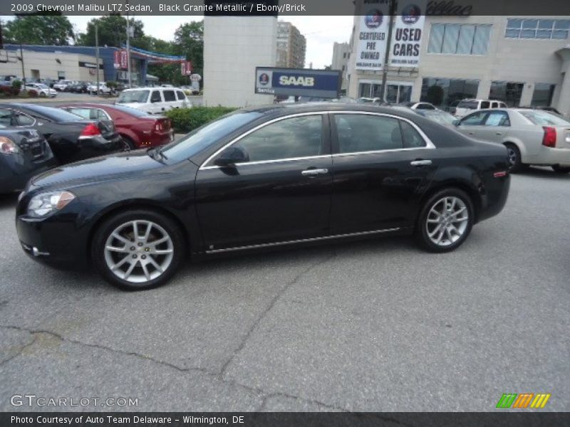 Black Granite Metallic / Ebony/Brick 2009 Chevrolet Malibu LTZ Sedan