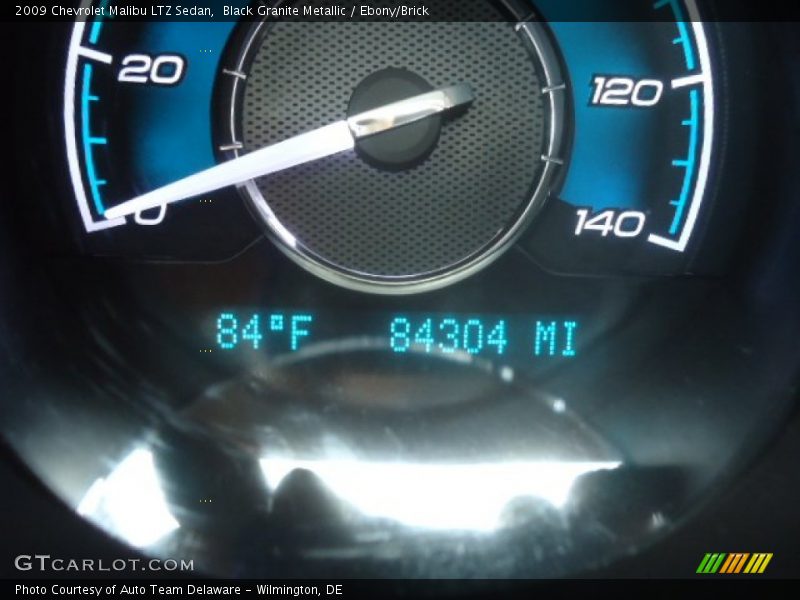 Black Granite Metallic / Ebony/Brick 2009 Chevrolet Malibu LTZ Sedan