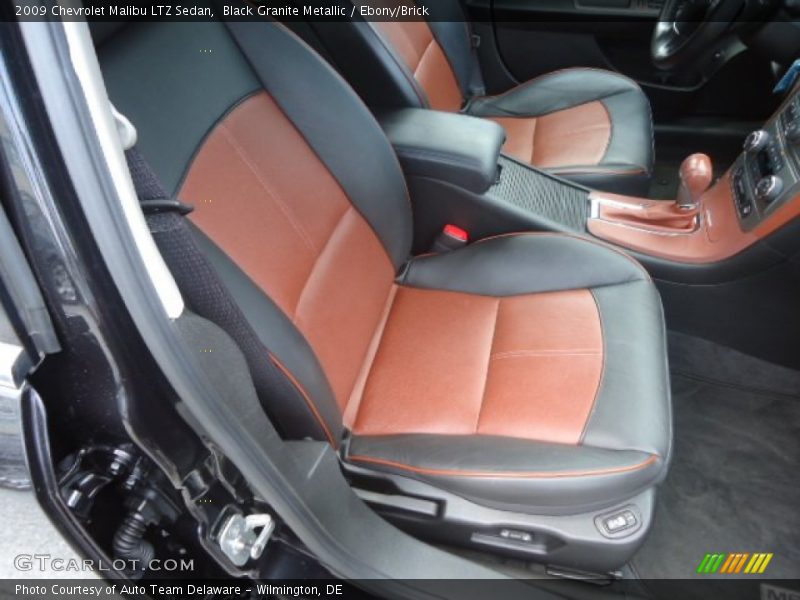 Black Granite Metallic / Ebony/Brick 2009 Chevrolet Malibu LTZ Sedan