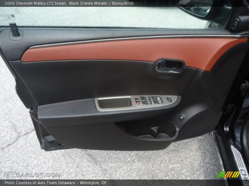 Black Granite Metallic / Ebony/Brick 2009 Chevrolet Malibu LTZ Sedan