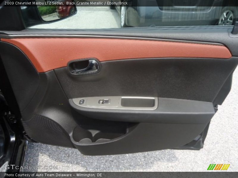 Black Granite Metallic / Ebony/Brick 2009 Chevrolet Malibu LTZ Sedan