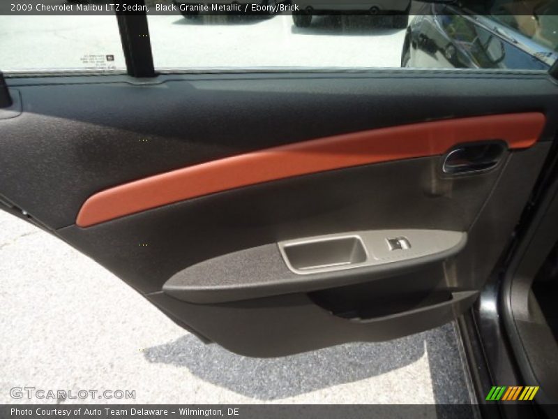 Black Granite Metallic / Ebony/Brick 2009 Chevrolet Malibu LTZ Sedan
