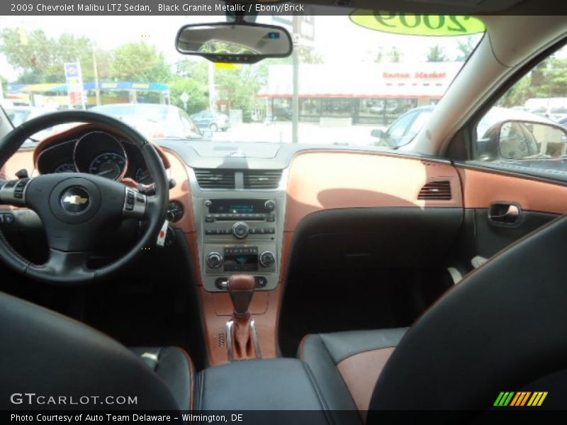 Black Granite Metallic / Ebony/Brick 2009 Chevrolet Malibu LTZ Sedan