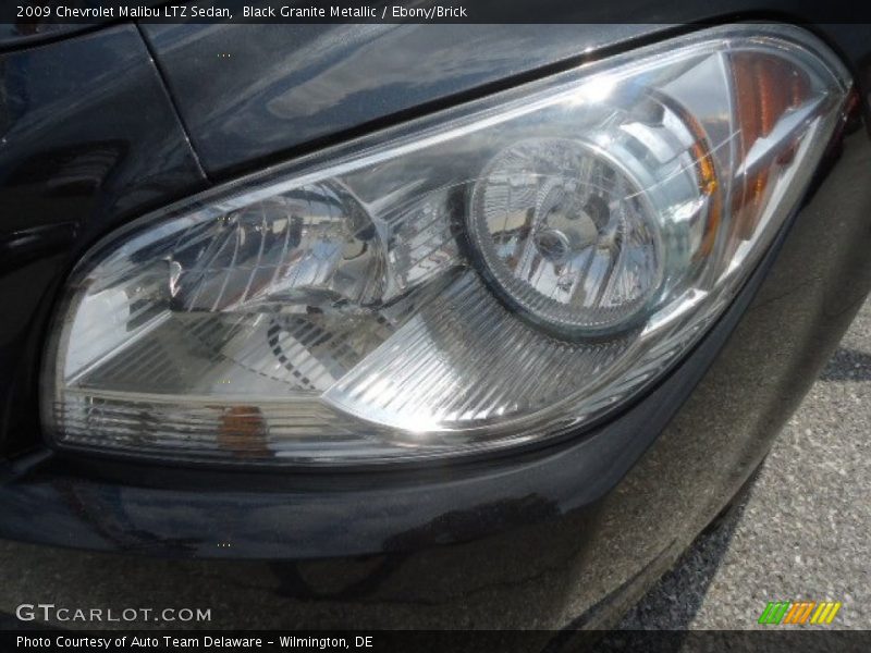Black Granite Metallic / Ebony/Brick 2009 Chevrolet Malibu LTZ Sedan