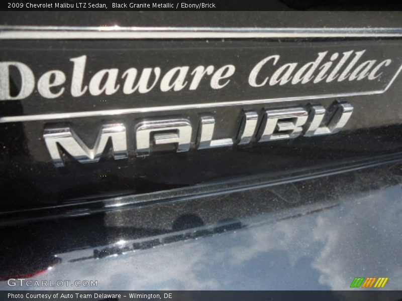 Black Granite Metallic / Ebony/Brick 2009 Chevrolet Malibu LTZ Sedan