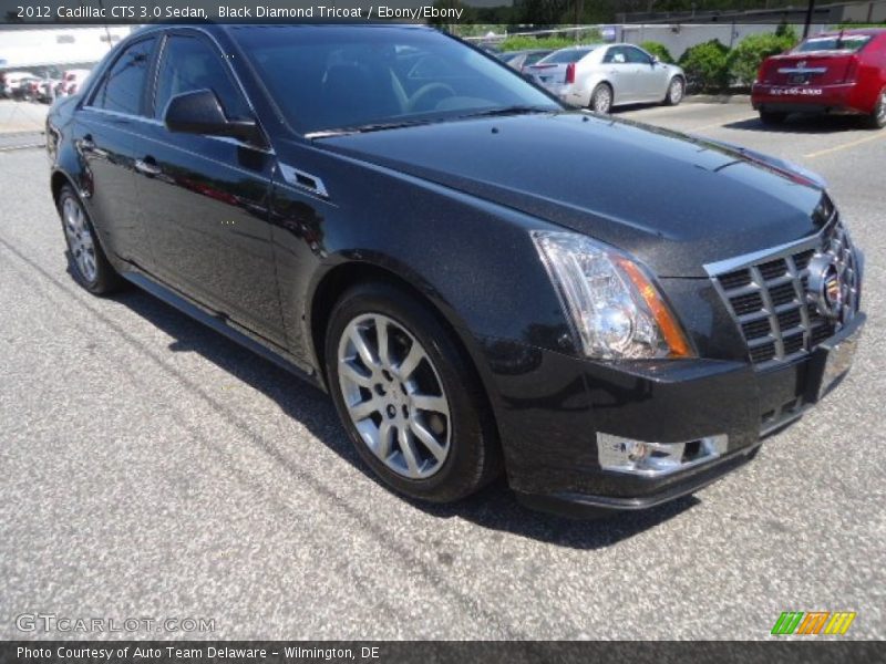 Black Diamond Tricoat / Ebony/Ebony 2012 Cadillac CTS 3.0 Sedan