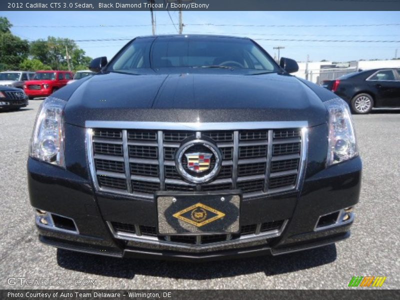 Black Diamond Tricoat / Ebony/Ebony 2012 Cadillac CTS 3.0 Sedan