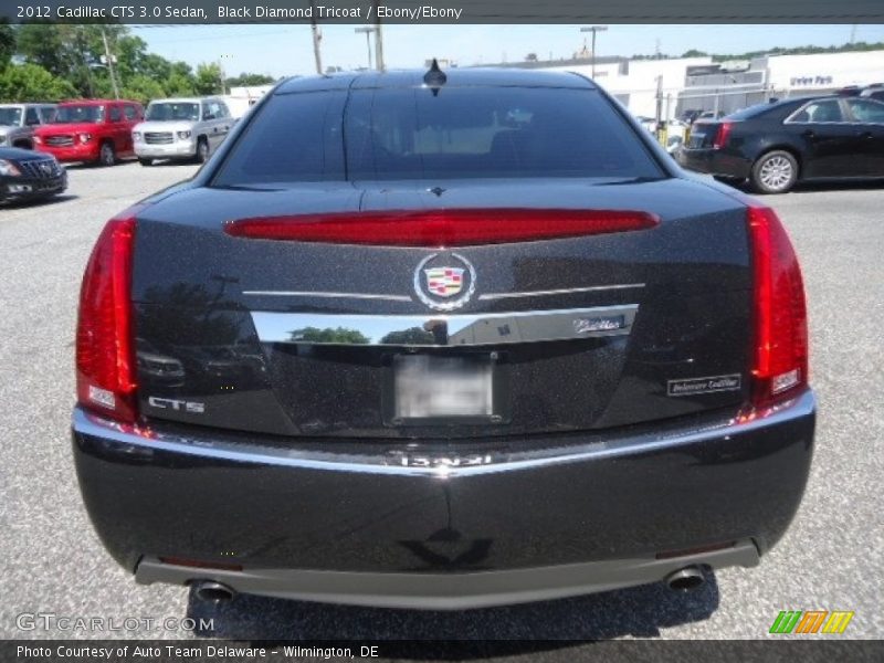 Black Diamond Tricoat / Ebony/Ebony 2012 Cadillac CTS 3.0 Sedan