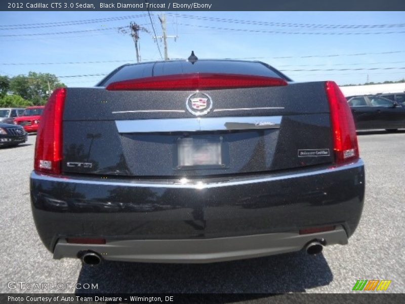 Black Diamond Tricoat / Ebony/Ebony 2012 Cadillac CTS 3.0 Sedan