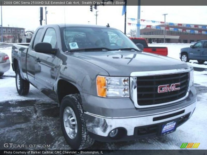 Stealth Gray Metallic / Ebony 2009 GMC Sierra 2500HD SLE Extended Cab 4x4