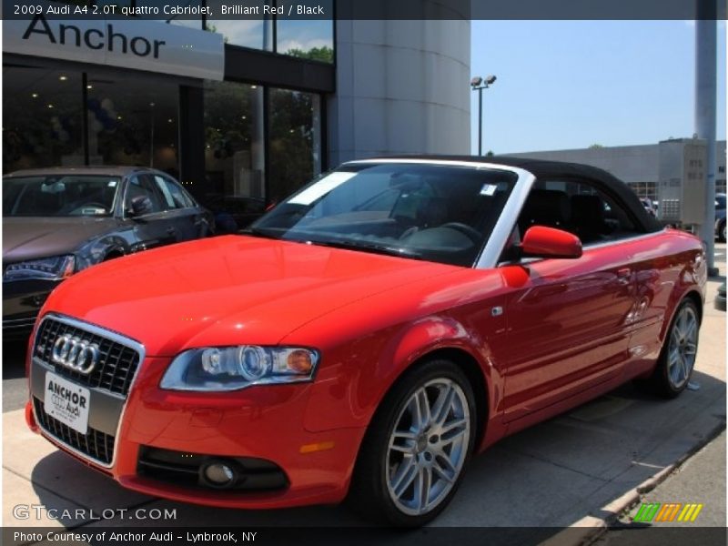 Brilliant Red / Black 2009 Audi A4 2.0T quattro Cabriolet