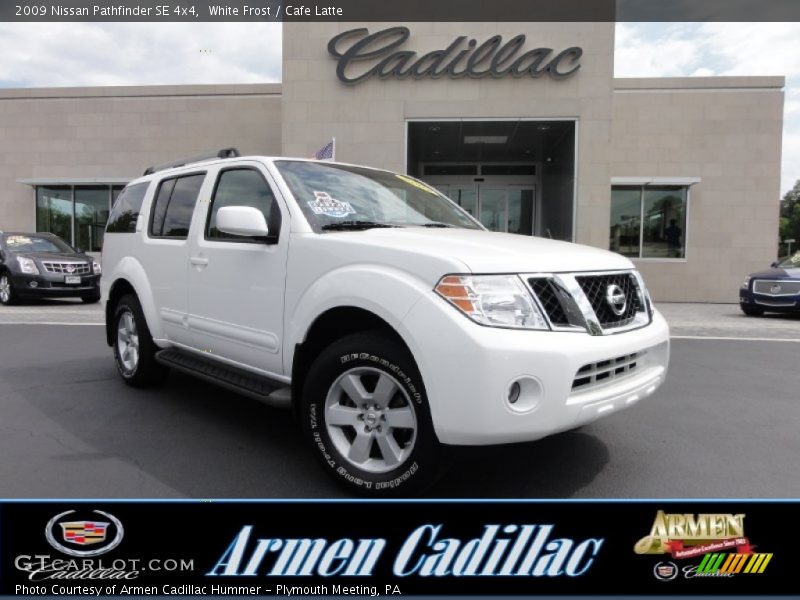 White Frost / Cafe Latte 2009 Nissan Pathfinder SE 4x4