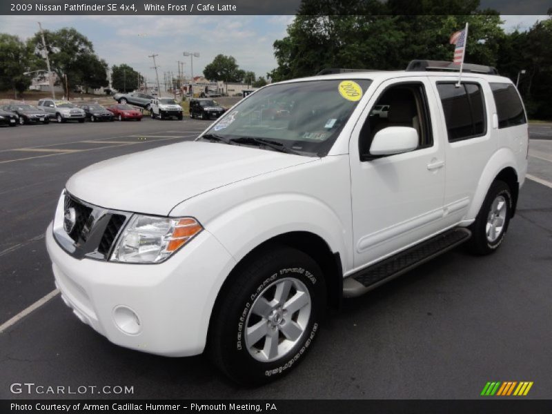 White Frost / Cafe Latte 2009 Nissan Pathfinder SE 4x4