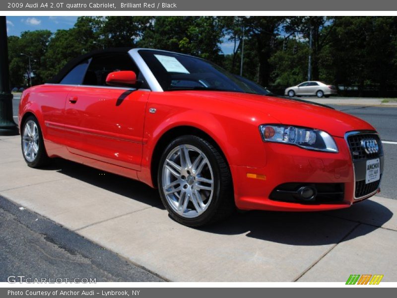 Brilliant Red / Black 2009 Audi A4 2.0T quattro Cabriolet