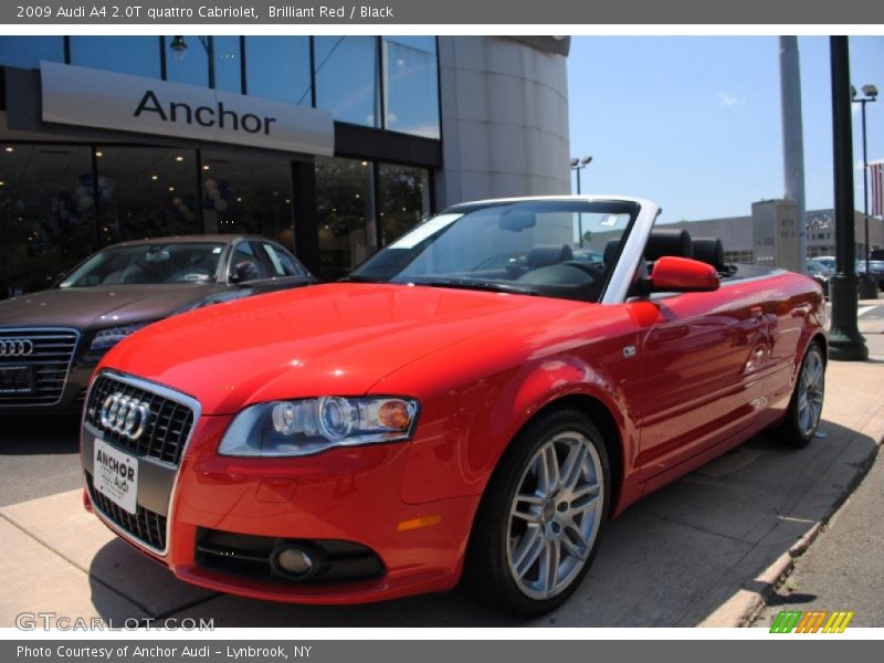 Brilliant Red / Black 2009 Audi A4 2.0T quattro Cabriolet