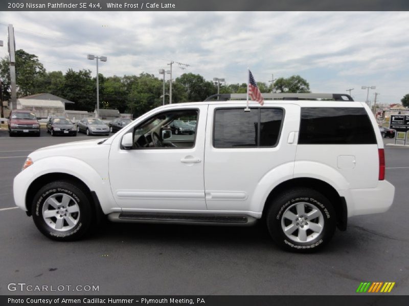 White Frost / Cafe Latte 2009 Nissan Pathfinder SE 4x4