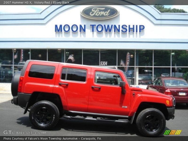 Victory Red / Ebony Black 2007 Hummer H3 X
