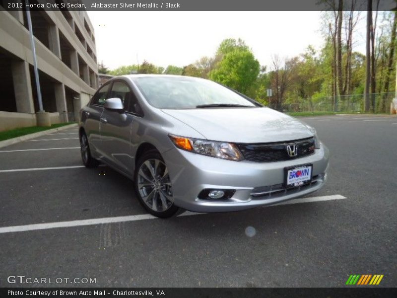 Alabaster Silver Metallic / Black 2012 Honda Civic Si Sedan