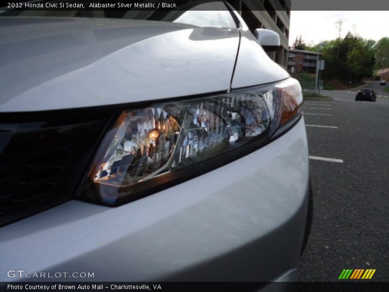 Alabaster Silver Metallic / Black 2012 Honda Civic Si Sedan
