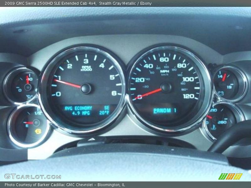 Stealth Gray Metallic / Ebony 2009 GMC Sierra 2500HD SLE Extended Cab 4x4