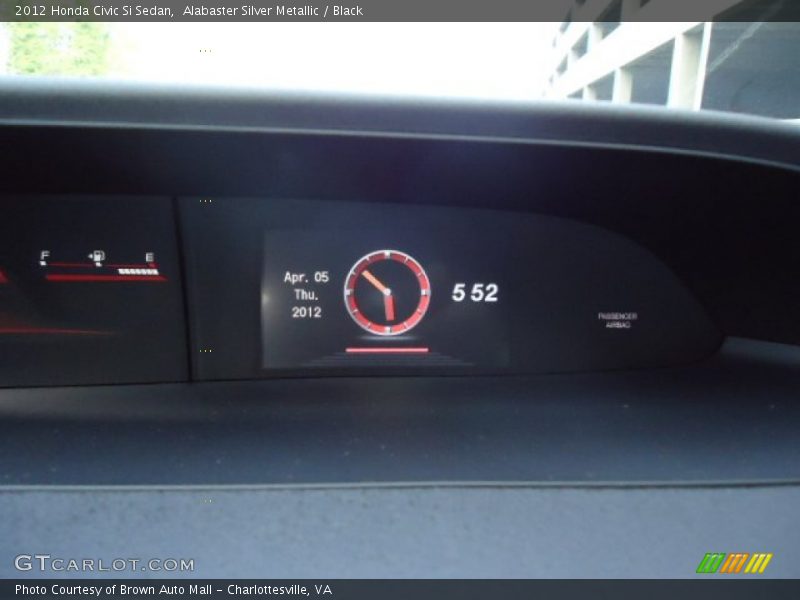 Alabaster Silver Metallic / Black 2012 Honda Civic Si Sedan