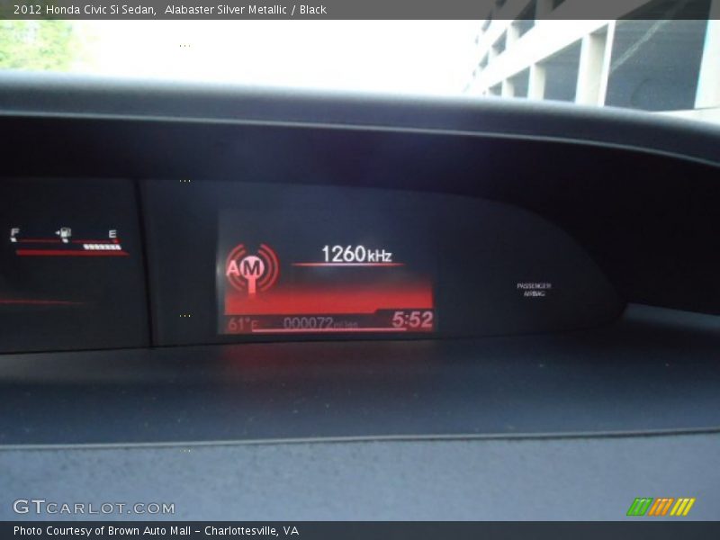 Alabaster Silver Metallic / Black 2012 Honda Civic Si Sedan