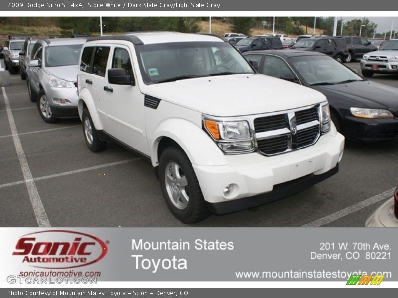 Stone White / Dark Slate Gray/Light Slate Gray 2009 Dodge Nitro SE 4x4