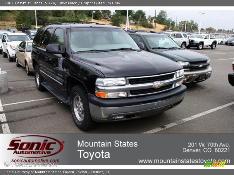 Onyx Black / Graphite/Medium Gray 2001 Chevrolet Tahoe LS 4x4